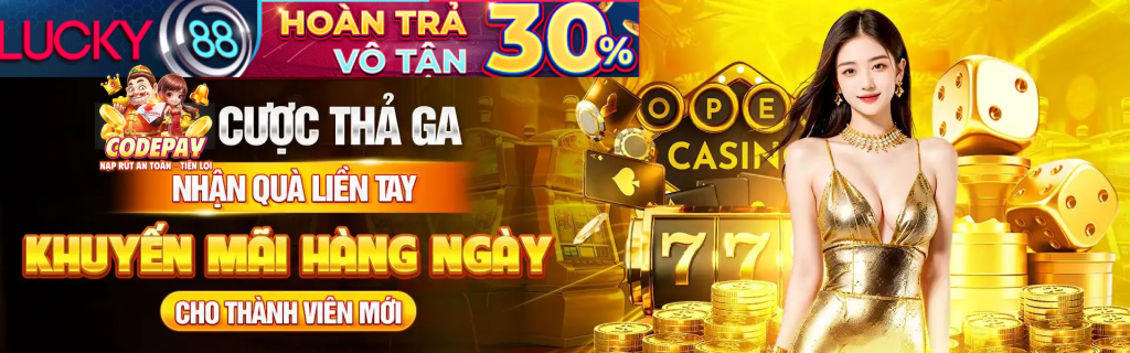Banner Lucky88 ưu đãi lớn - bong888 club